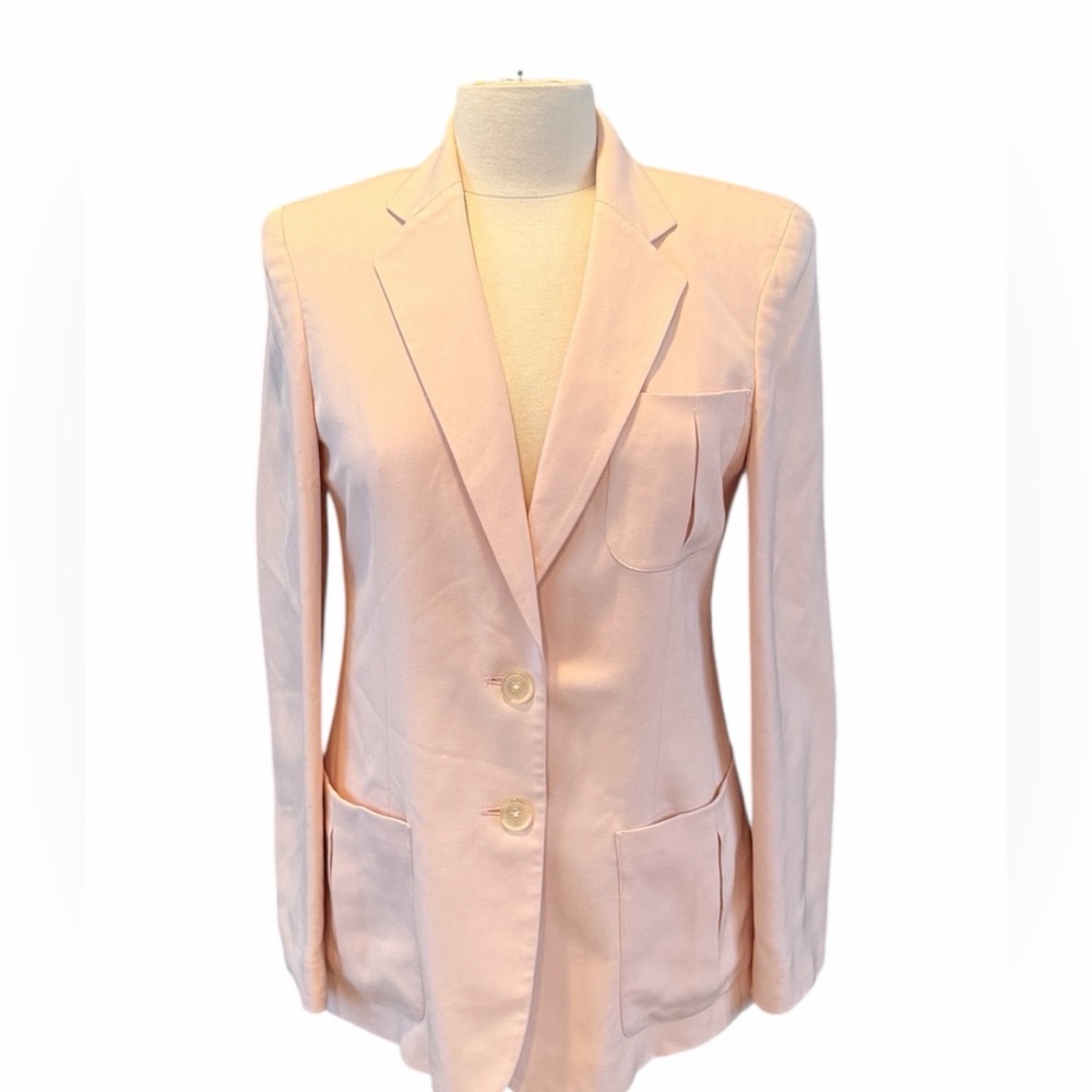 Lauren Ralph Lauren Soft Pink Silk Blazer